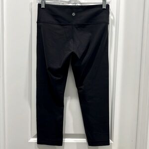 Lululemon Wunder Under Crop Black Leggings Yoga Pants Sz 6
